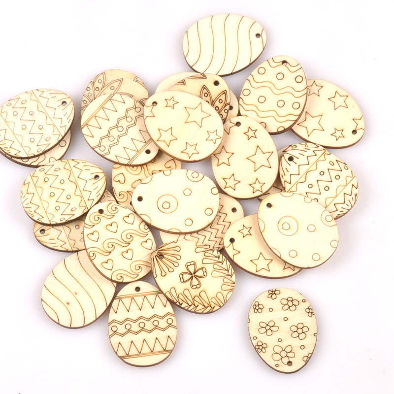 Craft Embellishments - Pendentif artisanal en bois d'œuf de