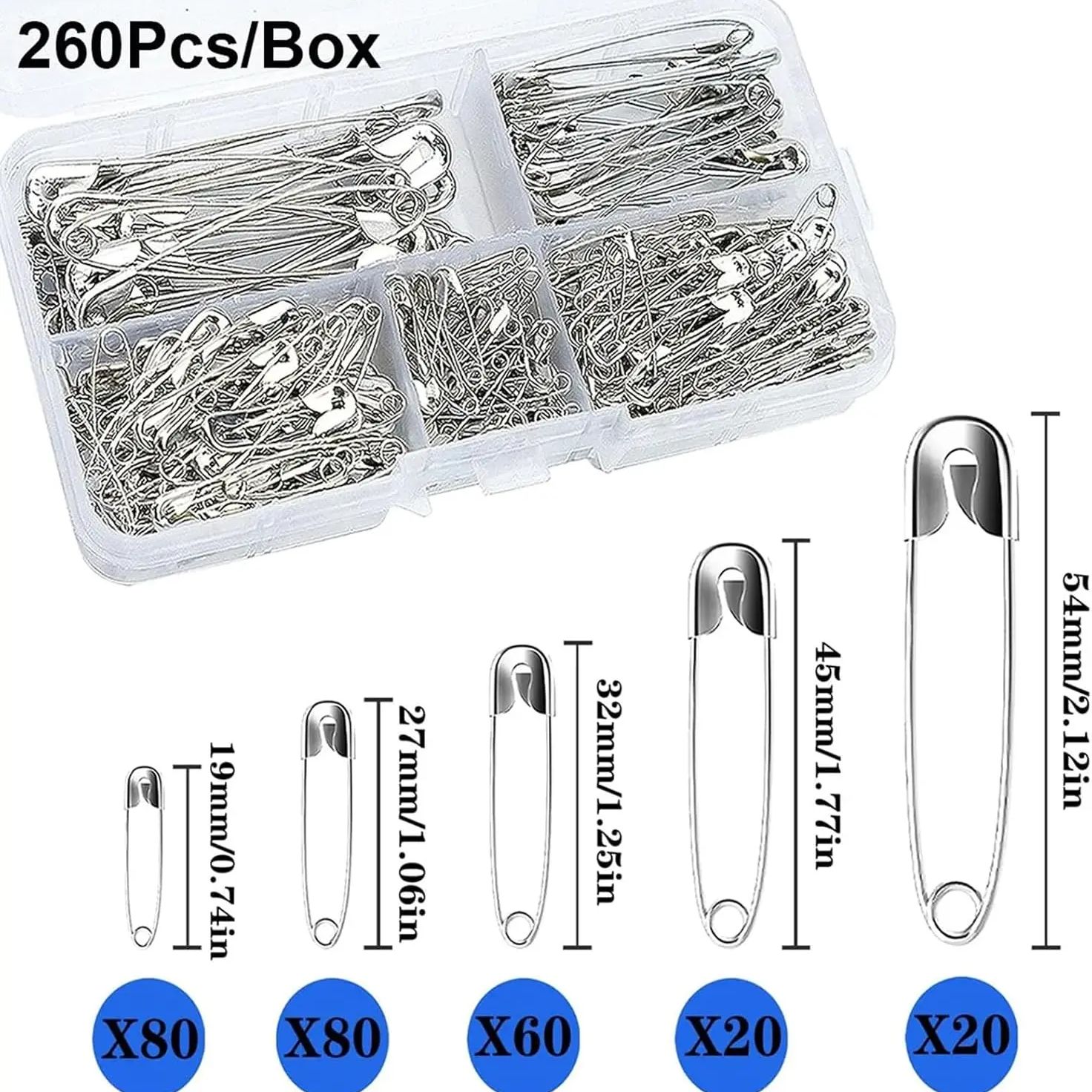 Kit de broches de sûreté argen - Craft Embellishment Storage avis et prix