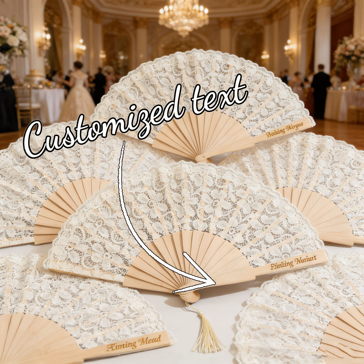 Éventail pliant en dentelle gr - Tassel Fringe Trim avis et prix