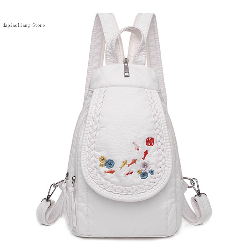 Sac à dos en cuir PU souple po - Applique Patch Flower avis et prix