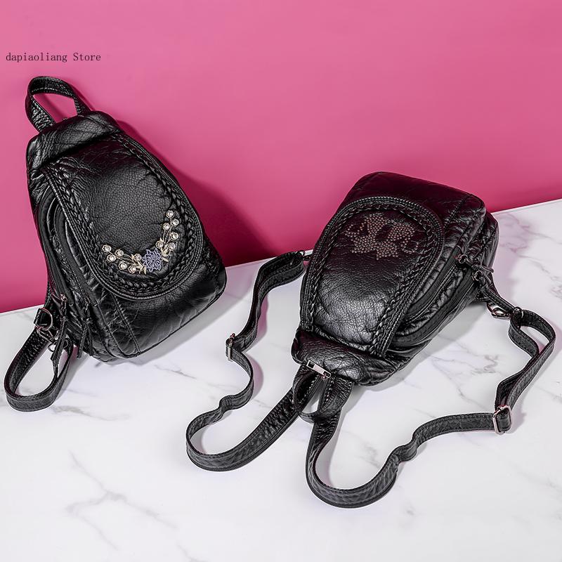 Sac à dos en cuir PU souple po - Applique Patch Flower avis et prix
